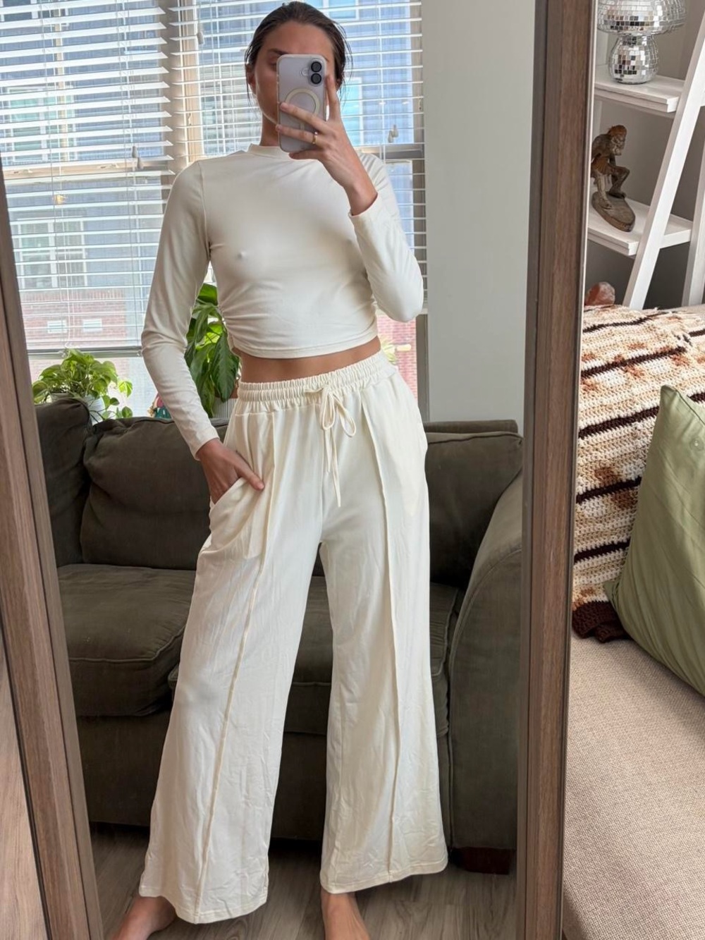 Micas pants and long sleeve lounge set